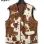 Handmade Western Cowhide Leather Natural Hairon Vest