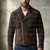 The Renegade Moto-Fringe Distressed Brown Espresso Leather Jacket The Renegade Moto-Fringe Distressed Brown Espresso Leather Jacket