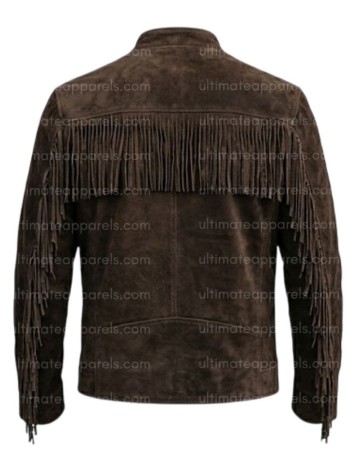 The Renegade Moto-Fringe Distressed Brown Espresso Leather Jacket