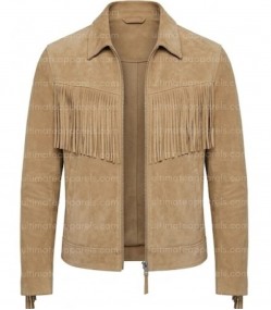 The Dustbowl Minimalist Tassel Suede Tan Jacket