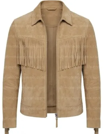 The Dustbowl Minimalist Tassel Suede Tan Jacket