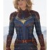 Captain Marvel Brie Larson Carol Danvers Leather Costume Jacket