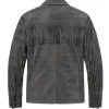 The Transit Charcoal Gray Suede Tassel Jacket The Transit Charcoal Gray Suede Tassel Jacket