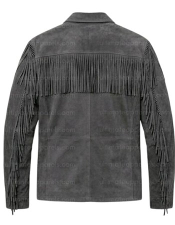 The Transit Charcoal Gray Suede Tassel Jacket The Transit Charcoal Gray Suede Tassel Jacket