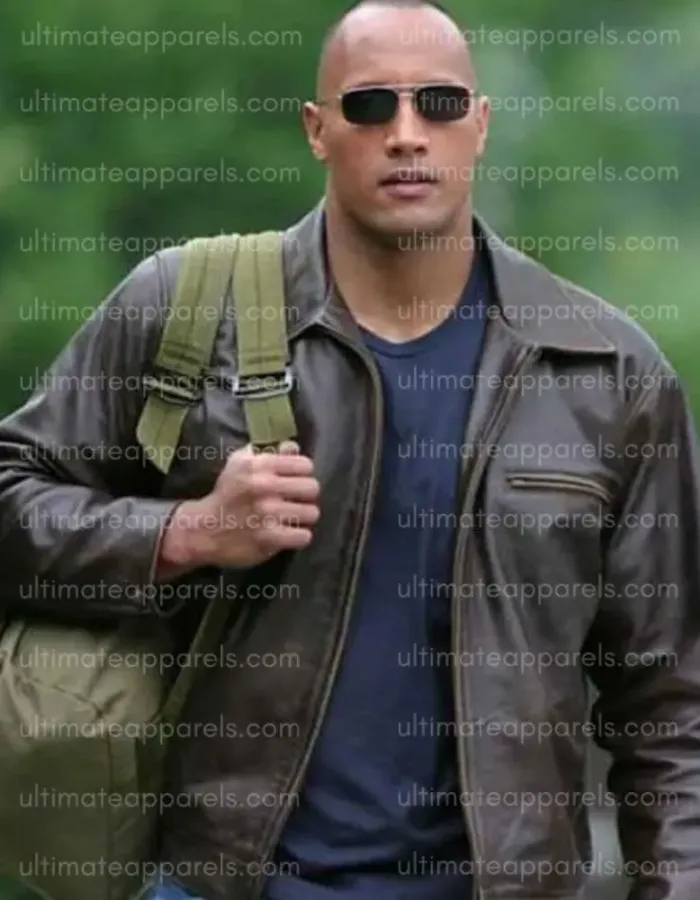 Walking Tall Dwayne Johnson Chris Vaughn Brown Leather Jacket Walking Tall Dwayne Johnson Chris Vaughn Brown Leather Jacket