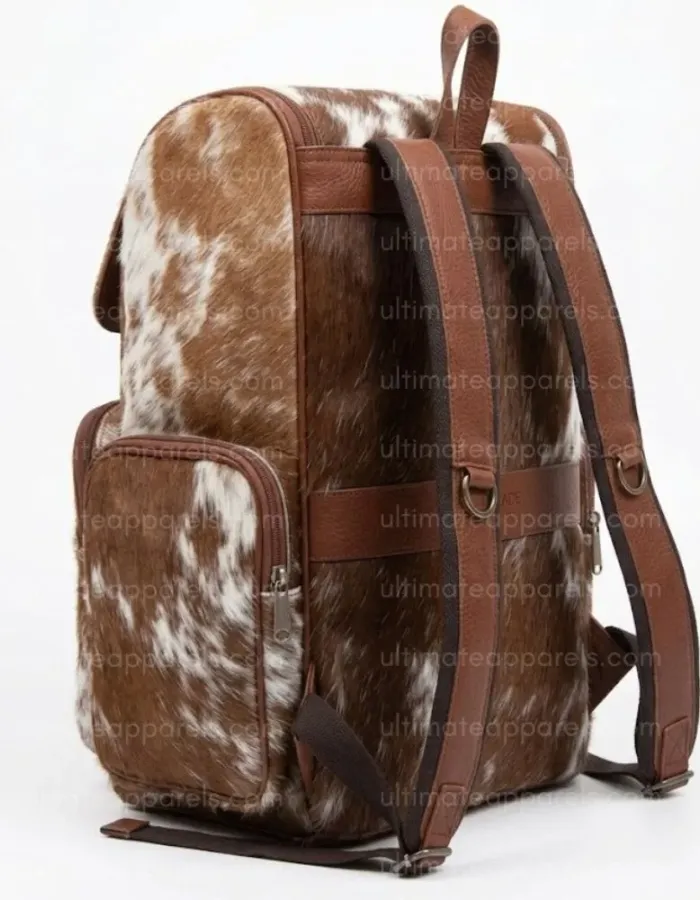 Handcrafted Real Leather Cowhide Multiple Zip Pockets Travel Bag for Men & Women