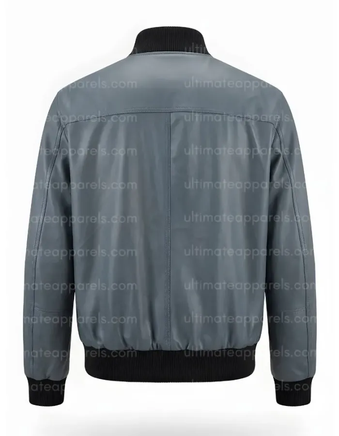 German Flag Luftwaffe Pilots Flight Grey Leather Jacket
