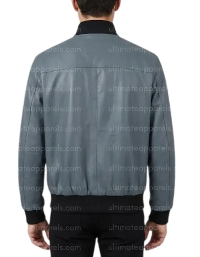 German Flag Luftwaffe Pilots Flight Grey Leather Jacket
