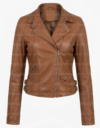 Resident Evil Requiem Grace Ashcroft  Cosplay Brown Leather Jacket—RE9-Inspired Women's Jacket 