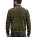 The Outpost Olive Green Suede Fringe Utility Jacket