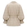 Hailey Bieber Sydney Beige Belted Cotton Jacket Hailey Bieber Sydney Beige Belted Cotton Jacket