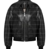 Los Angeles Hailey Bieber Bomber Leather Jacket