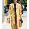Hailey Bieber Mustard Trench Coat Hailey Bieber Mustard Trench Coat