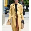 Hailey Bieber Mustard Trench Coat Hailey Bieber Mustard Trench Coat
