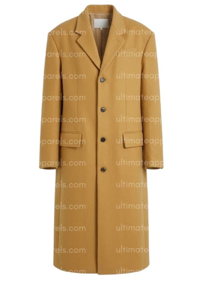 Hailey Bieber Mustard Trench Coat Hailey Bieber Mustard Trench Coat