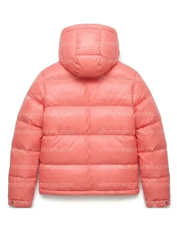 Singer Justin Bieber Pink Puffer Jacket Singer Justin Bieber Pink Puffer Jacket
