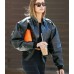 Los Angeles Hailey Bieber Bomber Leather Jacket