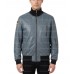 German Flag Luftwaffe Pilots Flight Grey Leather Jacket