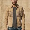 The Dustbowl Minimalist Tassel Suede Tan Jacket