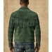 The Sherwood Forest Green Suede V-Fringe Jacket