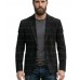 The Midnight Black Suede Fringe Blazer