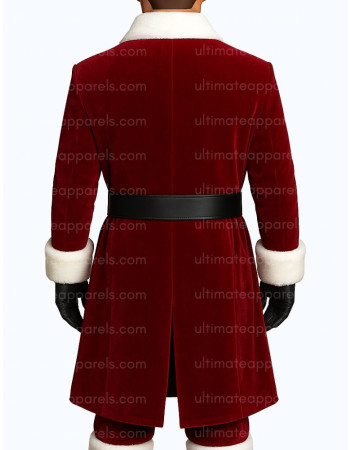 Men’s Christmas Santa Claus Maroon Velvet Coat Men’s Christmas Santa Claus Maroon Velvet Coat