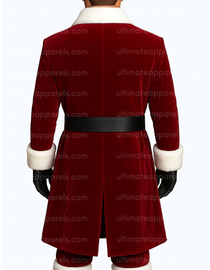 Men’s Christmas Santa Claus Maroon Velvet Coat Men’s Christmas Santa Claus Maroon Velvet Coat