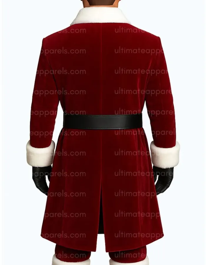 Men’s Christmas Santa Claus Maroon Velvet Coat Men’s Christmas Santa Claus Maroon Velvet Coat