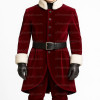 Men’s Christmas Santa Claus Maroon Velvet Coat