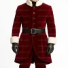 Men’s Christmas Santa Claus Maroon Velvet Coat Men’s Christmas Santa Claus Maroon Velvet Coat