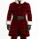 Men’s Christmas Santa Claus Maroon Velvet Coat