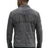 The Transit Charcoal Gray Suede Tassel Jacket The Transit Charcoal Gray Suede Tassel Jacket