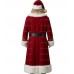 Authentic Long Heritage Red Santa Claus Coat with Premium Gold Embroidery