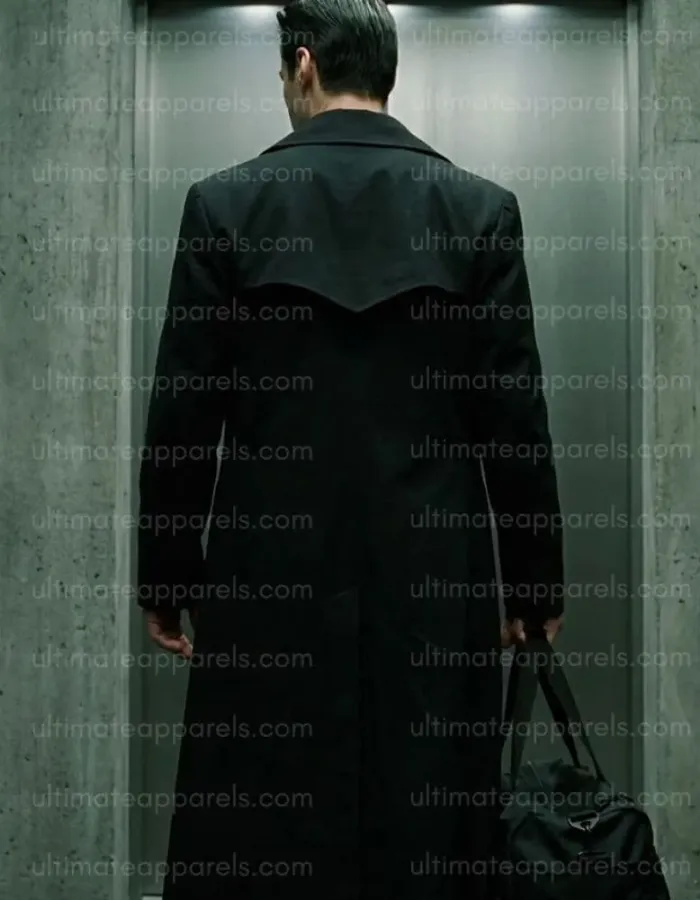 The Matrix Neo Keanu Reeves Black Trench Coat