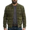 The Outpost Olive Green Suede Fringe Utility Jacket The Outpost Olive Green Suede Fringe Utility Jacket
