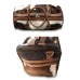 Vintage Style Genuine Cowhide Leather Travel Duffel Weekender Bag