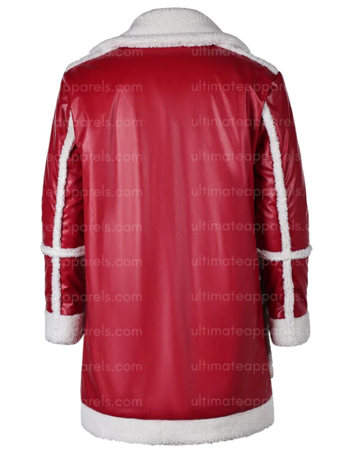 Red One J.k. Simmons Santa Claus Leather Coat Red One J.k. Simmons Santa Claus Leather Coat