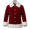 Classic Crimson Santa Claus Red Velvet White Fur Jacket Classic Crimson Santa Claus Red Velvet White Fur Jacket