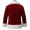 Classic Crimson Santa Claus Red Velvet White Fur Jacket Classic Crimson Santa Claus Red Velvet White Fur Jacket