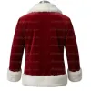 Classic Crimson Santa Claus Red Velvet White Fur Jacket Classic Crimson Santa Claus Red Velvet White Fur Jacket
