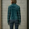 The Serenity Teal Velvet-Suede Tassel Jacket The Serenity Teal Velvet-Suede Tassel Jacket