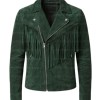 The Forest Wanderer Braided Green Fringe Suede Men’s Jacket The Forest Wanderer Braided Green Fringe Suede Men’s Jacket