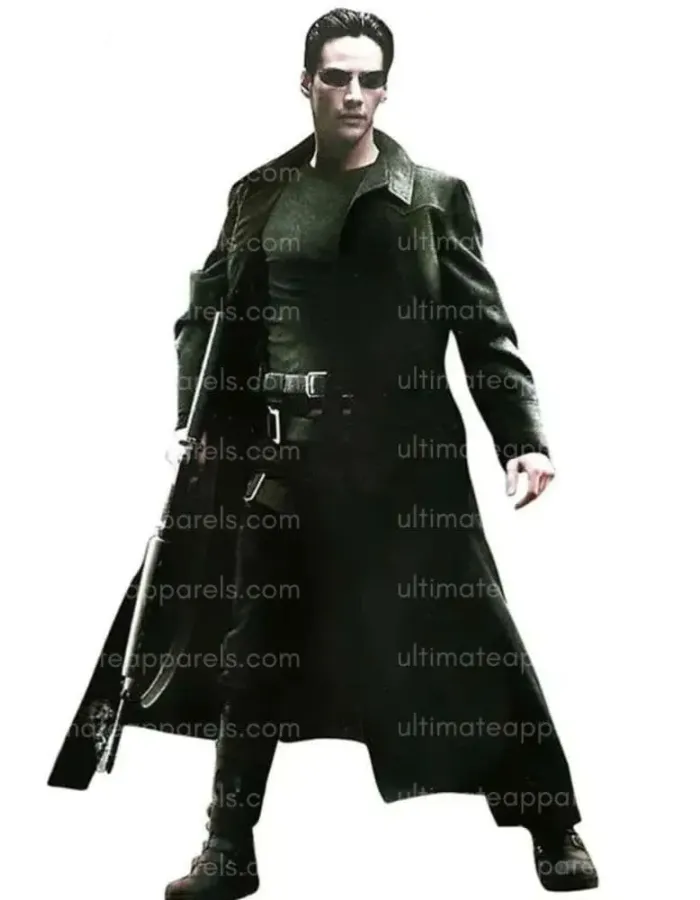 The Matrix Neo Keanu Reeves Black Trench Coat