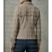 The Metro Women's Light Taupe Beige Tailored Fringe Jacket
