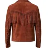 The Rusty Horizon Men’s V-Fringe Tan Suede Biker Jacket The Rusty Horizon Men’s V-Fringe Tan Suede Biker Jacket