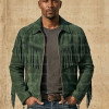 The Sherwood Forest Green Suede V-Fringe Jacket The Sherwood Forest Green Suede V-Fringe Jacket