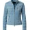 The Zenith Women's Sky Blue Suede Streamlined Fringe Jacket