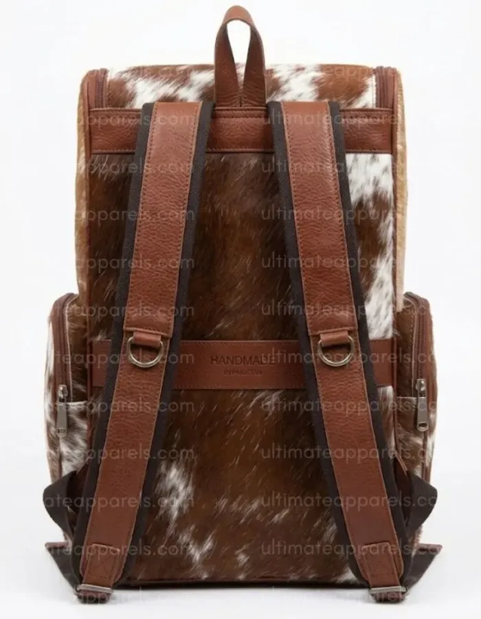 Handcrafted Real Leather Cowhide Multiple Zip Pockets Travel Bag for Men & Women