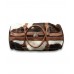 Vintage Style Genuine Cowhide Leather Travel Duffel Weekender Bag