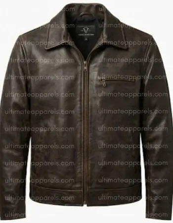 Walking Tall Dwayne Johnson Chris Vaughn Brown Leather Jacket